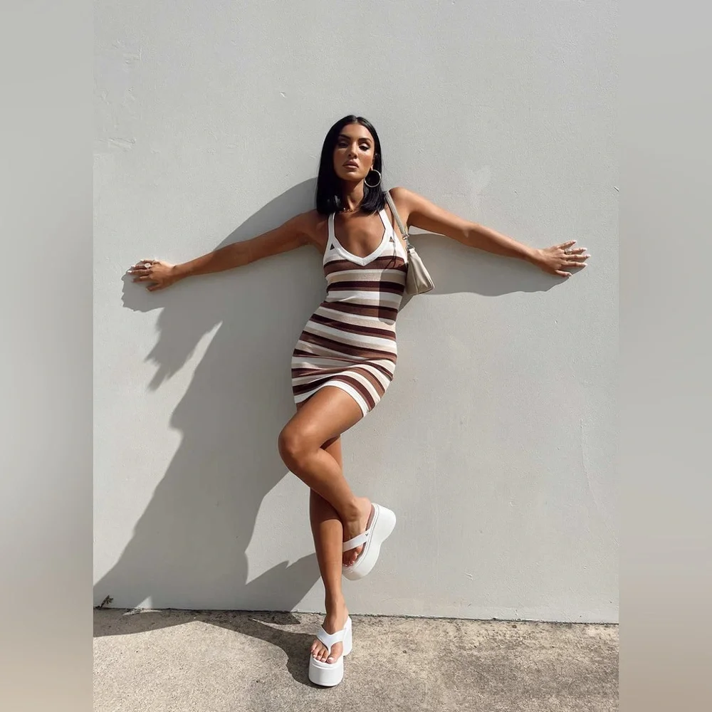 Ciro Mini Dress Brown - Picture 2 of 10